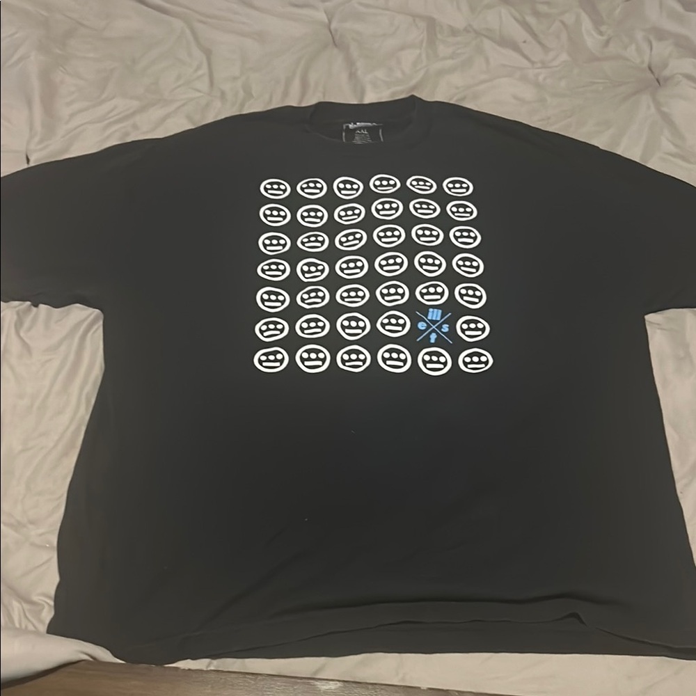 Black Short Sleeve Tee with Iconic Back Design